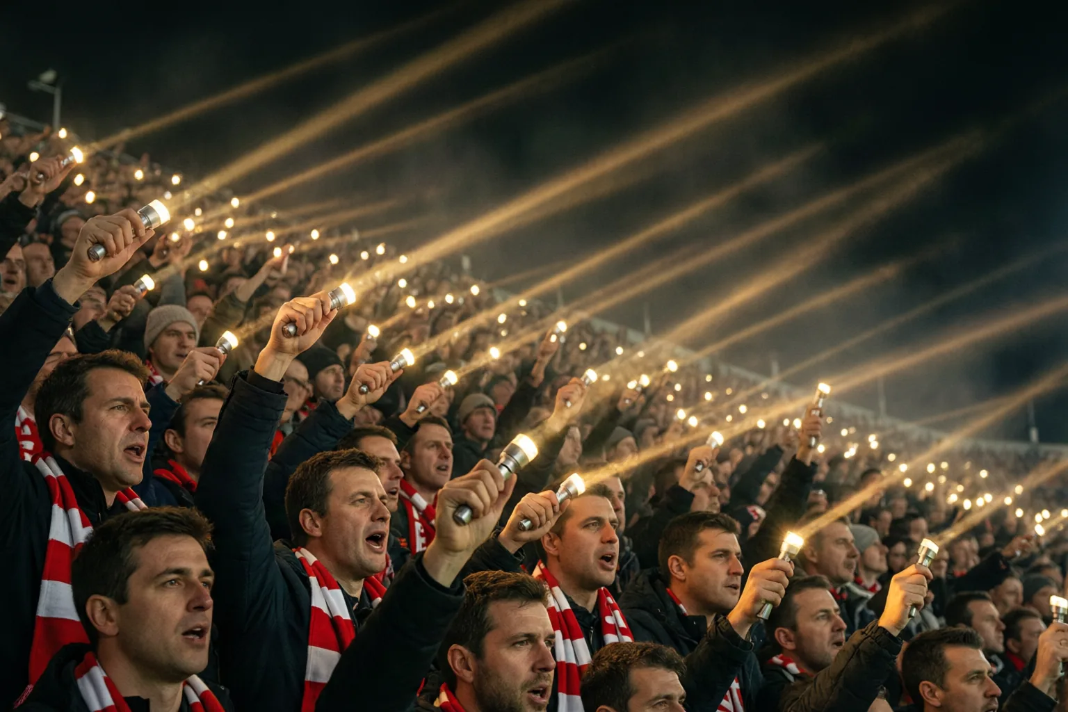Fan Flashlight Display at Żyleta stand